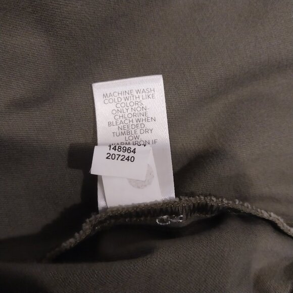 J Jill Utility Safari Jacket Womens 2X Olive Green Anorak Tie Waist Lightweight. - Picture 12 of 13